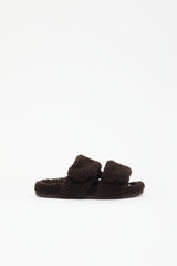 Dries Van Noten Shearling Velcro Sandal