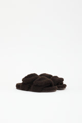 Dries Van Noten Shearling Velcro Sandal