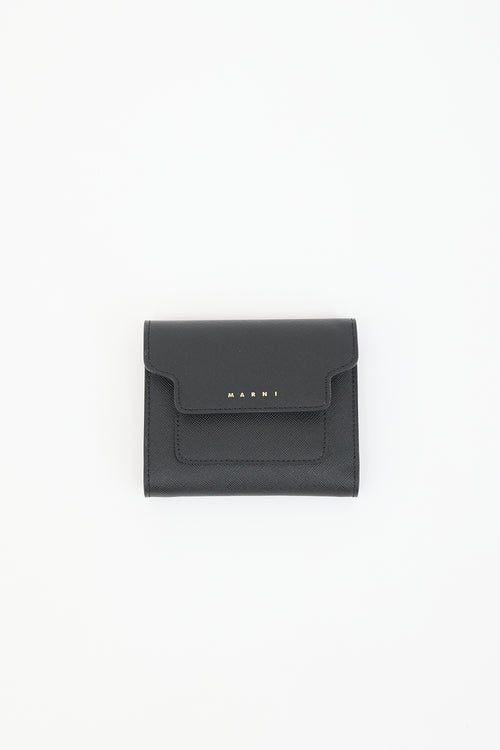 Marni Saffiano Leather Trifold Wallet