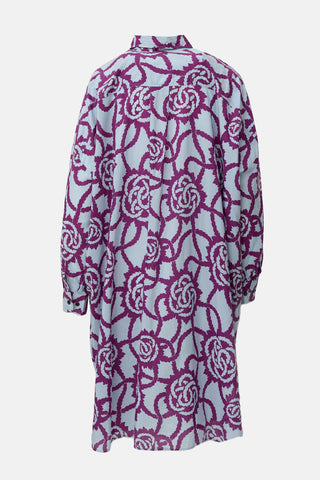 Dries Van Noten Oversized Printed Shirt Dress