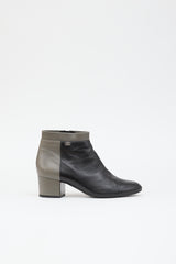 Chanel Leather Two Tone CC Boot