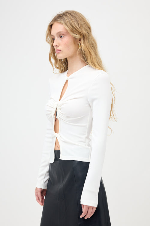Christopher Esber Ribbed Knit Pendant Top