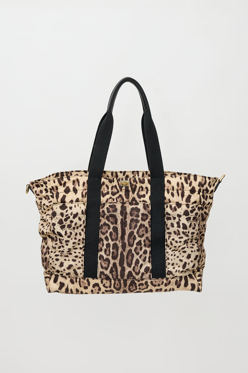 Dolce & Gabbana Nylon Printed Diaper Bag