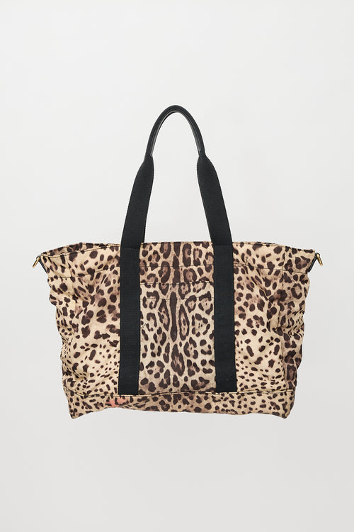 Dolce & Gabbana Nylon Printed Diaper Bag