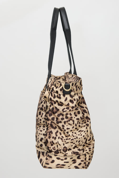 Dolce & Gabbana Nylon Printed Diaper Bag