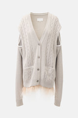 Maison Margiela Wool & Feather Oversized Cardigan