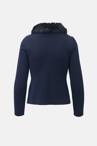 Prada Knit Fur Collar Jacket
