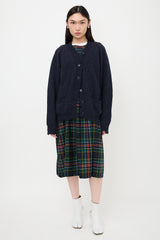 Maison Margiela Distressed Wool Cut Out Cardigan