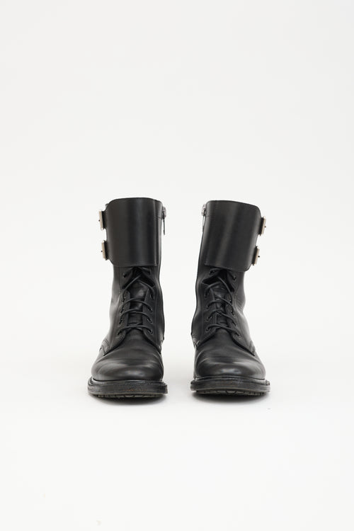 Celine Leather Combat Boot