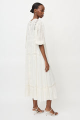 LoveShackFancy Crepe Broderie Anglaise Bex Dress
