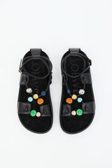 Loewe X Paula's Ibiza Leather Fussbett Sandal