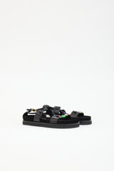 Loewe X Paula's Ibiza Leather Fussbett Sandal