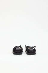 Loewe X Paula's Ibiza Leather Fussbett Sandal