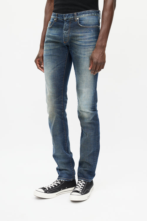Dior Navy Dark Wash Skinny Denim Jeans