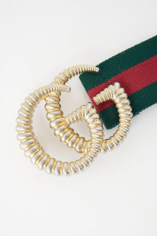Gucci Elastic Web Torchon GG Belt