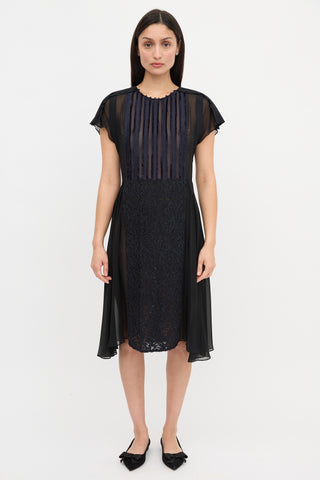 3.1 Phillip Lim Sheer Chiffon Embroidered Dress