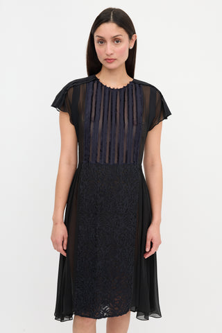 3.1 Phillip Lim Sheer Chiffon Embroidered Dress