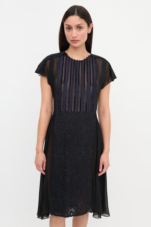 3.1 Phillip Lim Sheer Chiffon Embroidered Dress