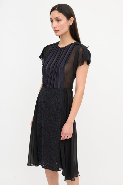 3.1 Phillip Lim Sheer Chiffon Embroidered Dress