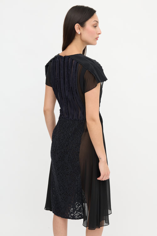 3.1 Phillip Lim Sheer Chiffon Embroidered Dress