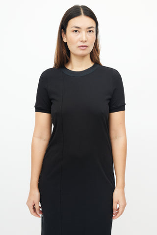 3.1 Phillip Lim Black Button T-Shirt Dress