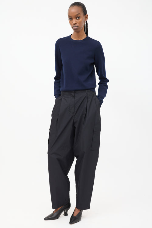 3.1 Phillip Lim Black Cotton Tapered Cargo Pants