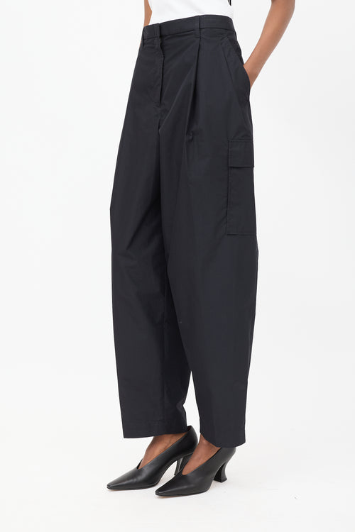 3.1 Phillip Lim Black Cotton Tapered Cargo Pants