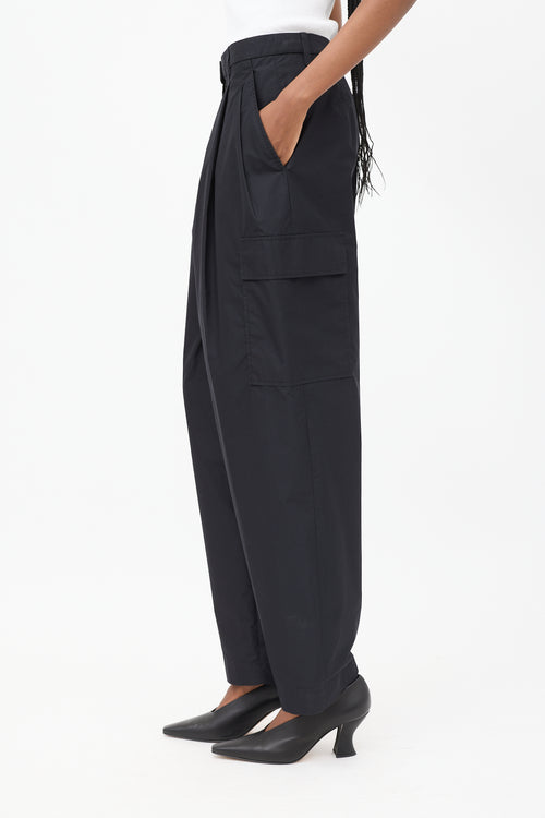 3.1 Phillip Lim Black Cotton Tapered Cargo Pants