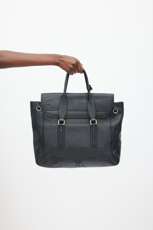 3.1 Phillip Lim Black Leather Pashli Zip Bag