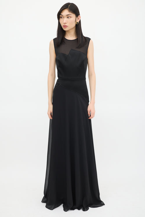 3.1 Phillip Lim Black Silk Panelled Dress