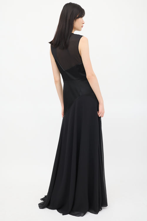 3.1 Phillip Lim Black Silk Panelled Dress