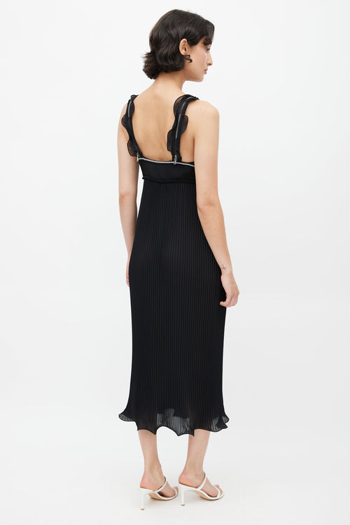 3.1 Phillip Lim Black Silk Pleated Dress