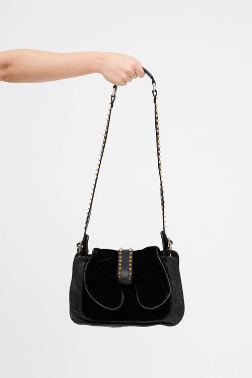 3.1 Phillip Lim Embossed Velvet Bow Bag