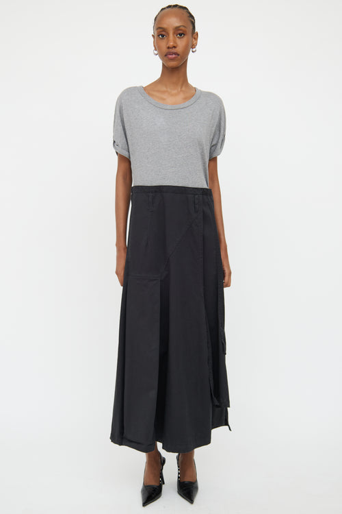 3.1 Phillip Lim Grey & Black Short Sleeve Dress