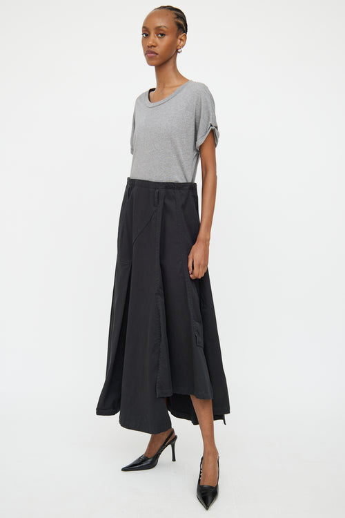 3.1 Phillip Lim Grey & Black Short Sleeve Dress