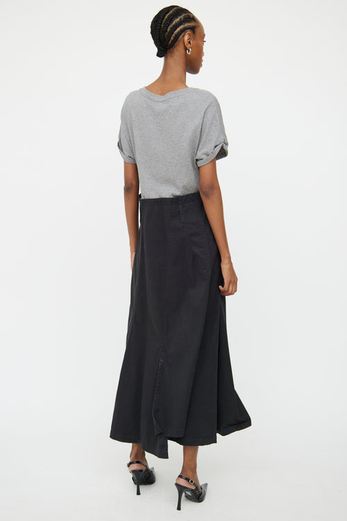 3.1 Phillip Lim Grey & Black Short Sleeve Dress