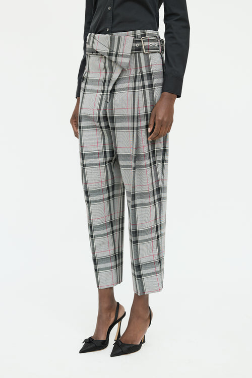 3.1 Phillip Lim White Black & Red Check Pant