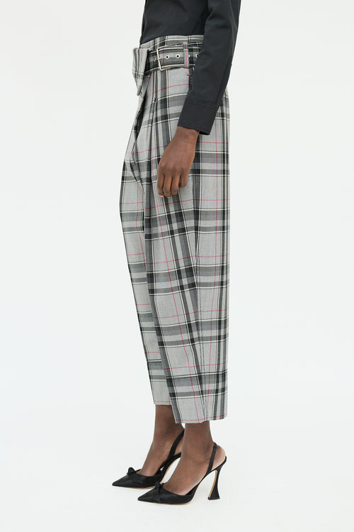 3.1 Phillip Lim White Black & Red Check Pant