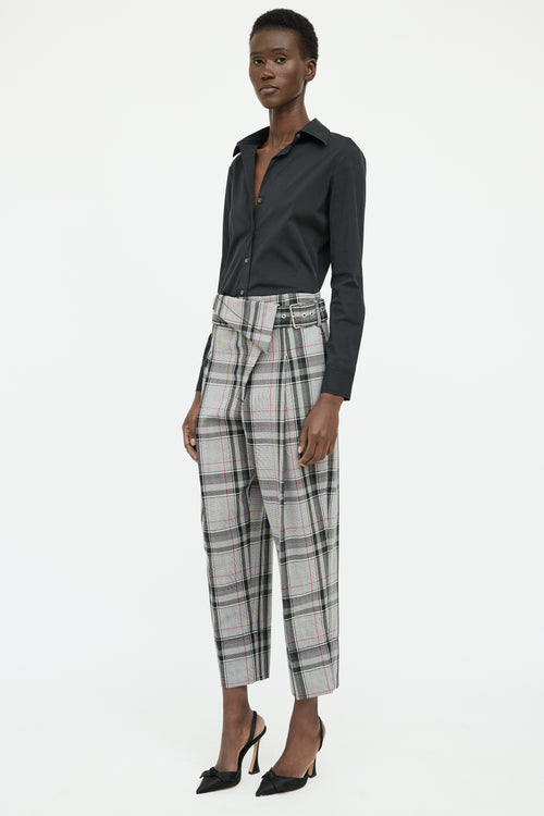 3.1 Phillip Lim White Black & Red Check Pant
