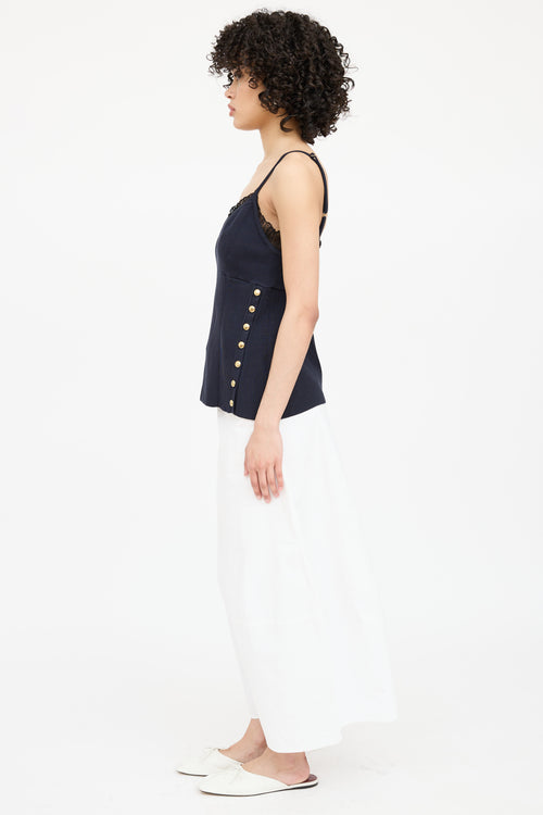 3.1 Phillip Lim Knit Ribbed Button Tank