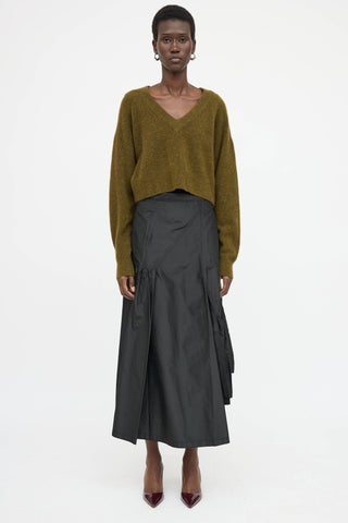 3.1 Phillip Lim Knit V-Neck Cropped Sweater