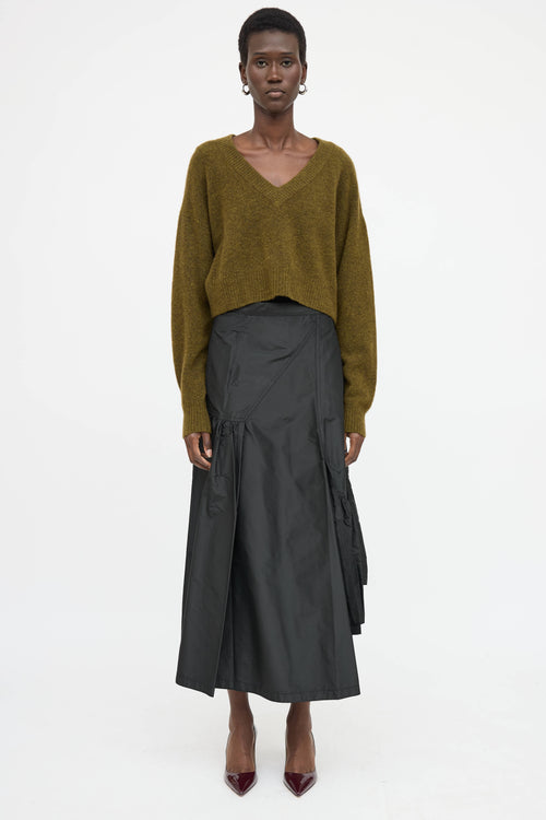3.1 Phillip Lim Knit V-Neck Cropped Sweater