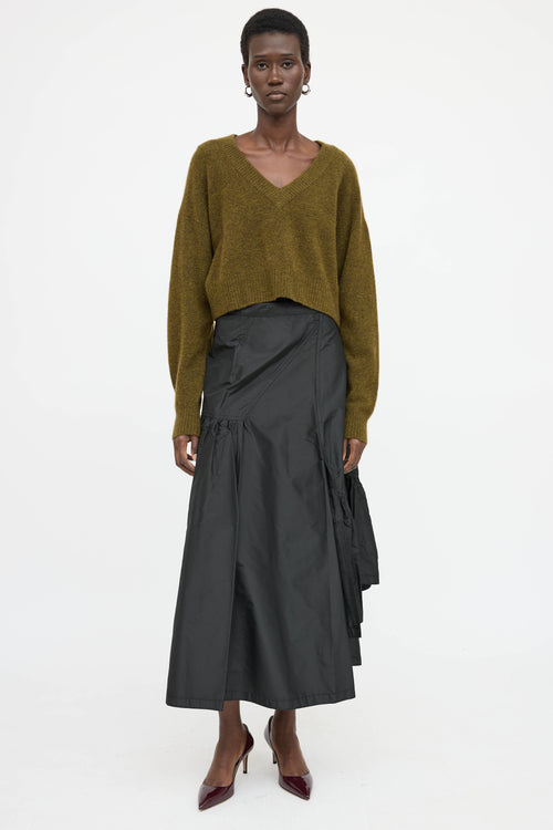 3.1 Phillip Lim Knit V-Neck Cropped Sweater