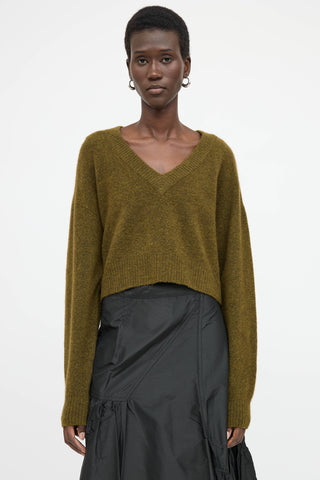 3.1 Phillip Lim Knit V-Neck Cropped Sweater
