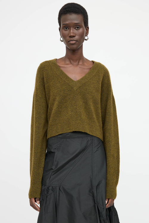 3.1 Phillip Lim Knit V-Neck Cropped Sweater