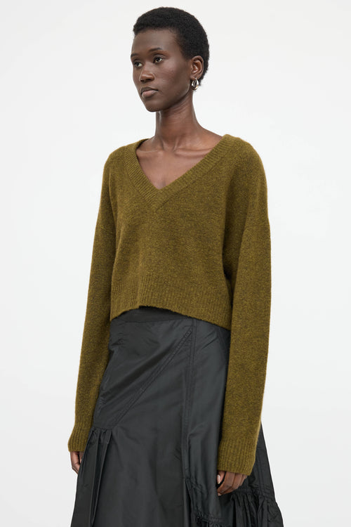 3.1 Phillip Lim Knit V-Neck Cropped Sweater