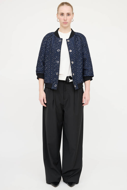 3.1 Phillip Lim Textured Bomber Jacket