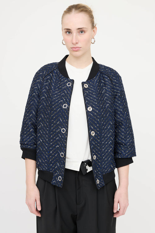 3.1 Phillip Lim Textured Bomber Jacket