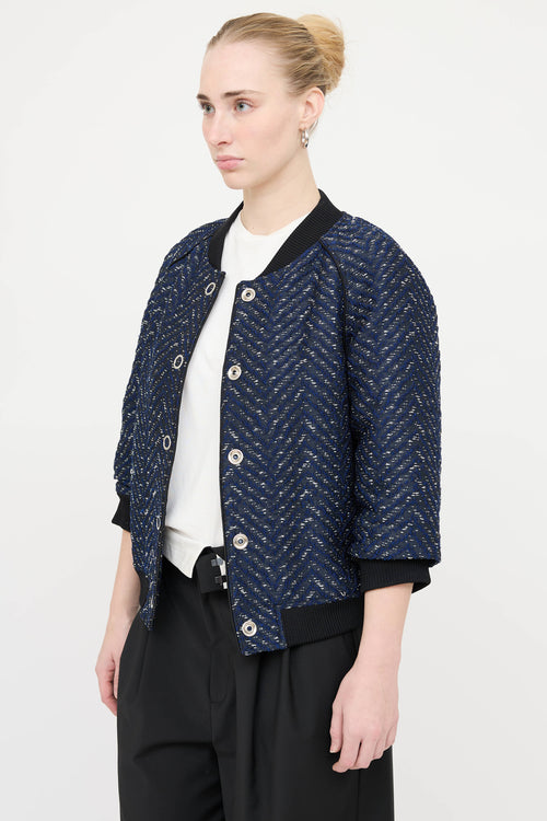 3.1 Phillip Lim Textured Bomber Jacket