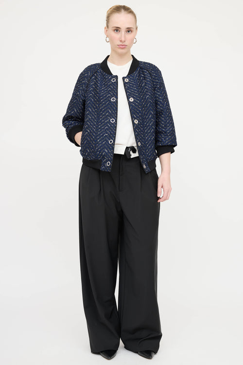 3.1 Phillip Lim Textured Bomber Jacket